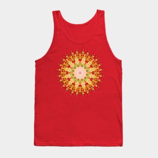 Leaf Nouveau Kaleidoscope Pattern Tank Top